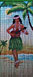 bamboo curtain with hula girl