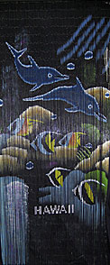 bamboo curtain with reef fish