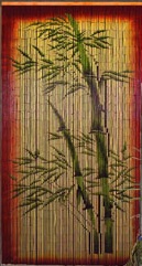 bamboo motif curtain